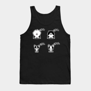 Dog breeds barking in different languages Tank Top